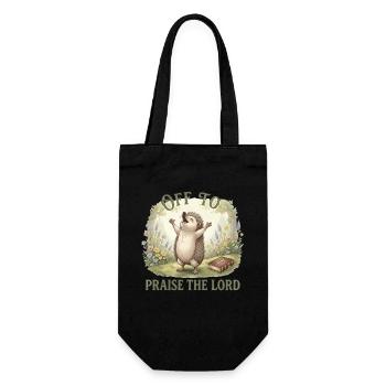 To praise the Lord Christian Igel - Gift Bag for Bottles - black - Front