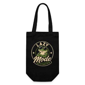 Lazy Mode Activates Alligator - Gift Bag for Bottles - black - Front