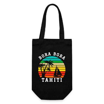 Bora Bora Tahiti Sunset Rétro - Sac à bouteille - noir - Devant