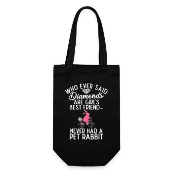 Diamonds Are Bunny's Best Friend - Gift Bag for Bottles - black - Front