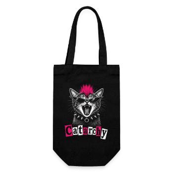 Catarchy Punk Drôle de Femmes Chat - Sac à bouteille - noir - Devant