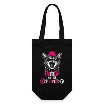 Pelage et Désordre Punk Chat Drôle - Sac à bouteille - noir - Devant