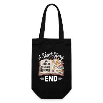Designer Educator A Short Story I Am Art Educator - Gift Bag for Bottles - black - Front