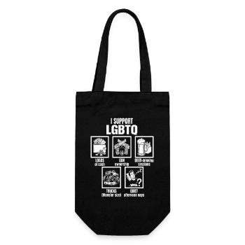 Je soutiens le mode de vie gangster LGBTQ - Sac à bouteille - noir - Devant