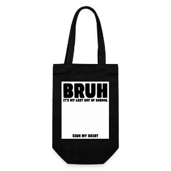 Signature d’élève mec C’est mon dernier jour d’école - Sac à bouteille - noir - Devant
