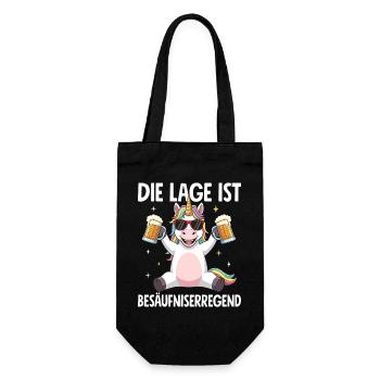 Die Lage Ist Besäufniserregend - Geschenkbeutel für Flaschen - Schwarz - Vorne
