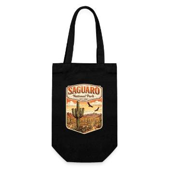 Saguaro National Park Emblem - Geschenkbeutel für Flaschen - Schwarz - Vorne