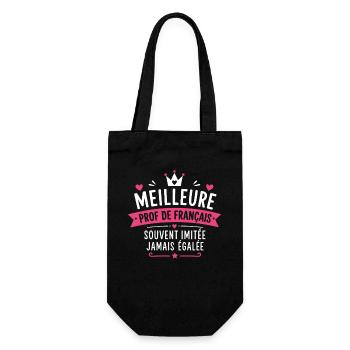 Meilleure prof de français  - Sac à bouteille - noir - Devant