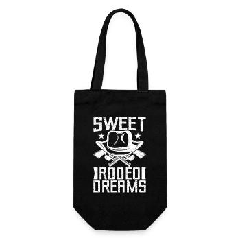 Rodeo Horse Riding Sweet Rodeo Dreams Cowboy - Geschenkbeutel für Flaschen - Schwarz - Vorne