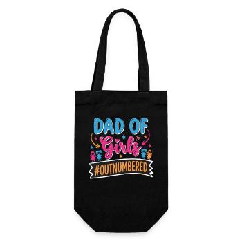 Papa des filles en infériorité numérique Papa fille - Sac à bouteille - noir - Devant