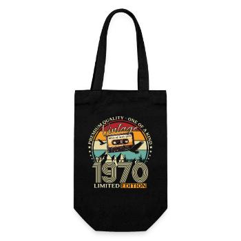 56th Birthday Gift Husband Best of May 1970 - Gift Bag for Bottles - black - Front