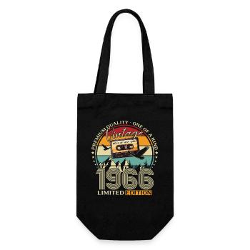 60. Geburtstag Geschenk Mann Best of Mai 1966 - Geschenkbeutel für Flaschen - Schwarz - Vorne