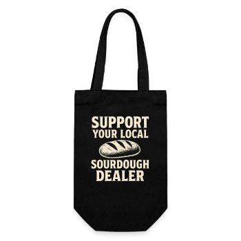 Baking Baker Baker Sourdough Bread Gift Idea - Gift Bag for Bottles - black - Front