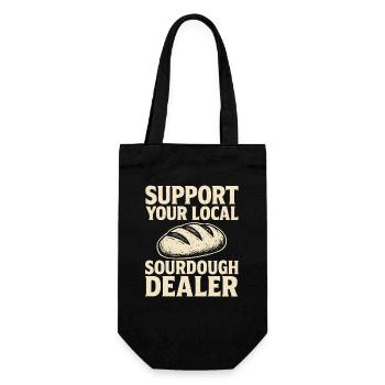 Baking Baker Baker Sourdough Bread Gift Idea - Gift Bag for Bottles - black - Front