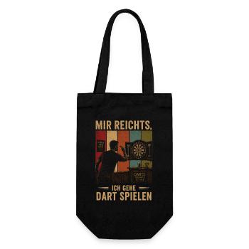 Mir reichts Ich gehe Dart spielen Vintage Darts - Geschenkbeutel für Flaschen - Schwarz - Vorne
