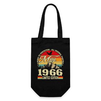 Vintage mai 1966 Vintage Rétro Anniversaire - Sac à bouteille - noir - Devant