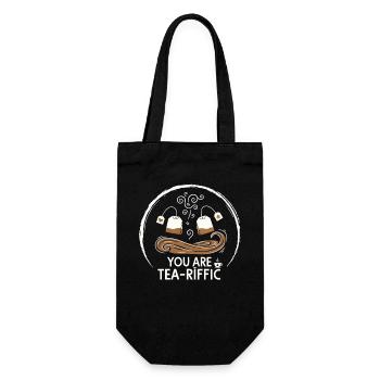 Tea-riffic Teetrinker - Geschenkbeutel für Flaschen - Schwarz - Vorne