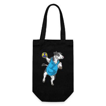 Kuh Handballer Handball Sport - Geschenkbeutel für Flaschen - Schwarz - Vorne