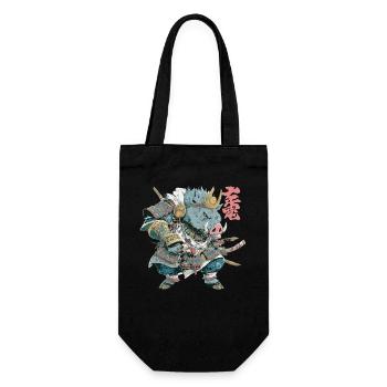Boar Samurai Armor - Gift Bag for Bottles - black - Front