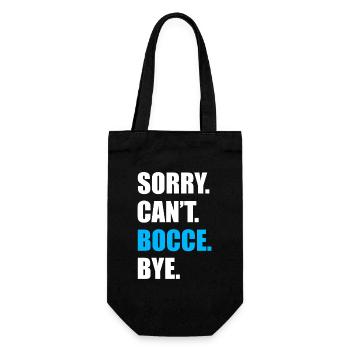 Sorry can't bocce petanque boule player - Gift Bag for Bottles - black - Front