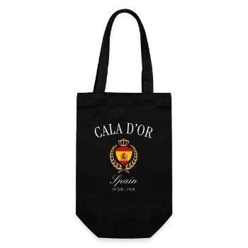 Cala d’Or Mallorca Spanien Wappen – Reise Souvenir - Geschenkbeutel für Flaschen - Schwarz - Vorne