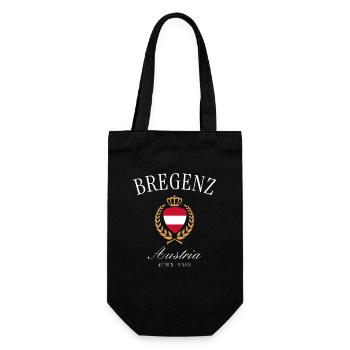 Bregenz Austria Coat of Arms Crown – Travel Souvenir - Gift Bag for Bottles - black - Front