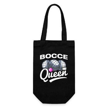 Bocce Queen Petanque Boule Player - Gift Bag for Bottles - black - Front