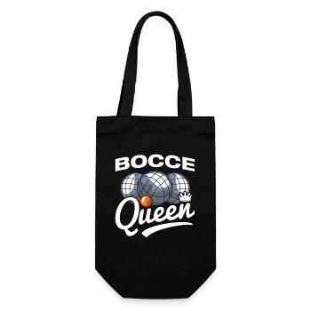 Bocce Queen Petanque Boule Player - Gift Bag for Bottles - black - Front