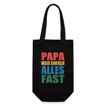 Schönes Vatertagsgeschenk Für Papas Cooles Papa - Geschenkbeutel für Flaschen - Schwarz - Vorne