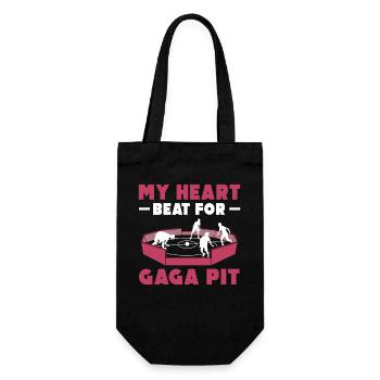 My Heart Beat for Gaga Pit - Gift Bag for Bottles - black - Front
