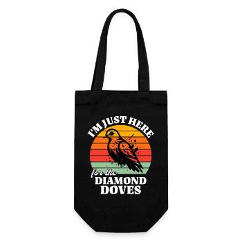 Funny Diamond Dove Sayings - Gift Bag for Bottles - black - Front