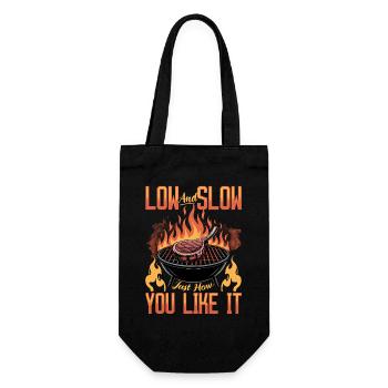 BBQ Grilling Meat Smoking Barbecue - Geschenkbeutel für Flaschen - Schwarz - Vorne
