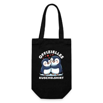 Offizielles Kuschelshirt Pinguine Liebe - Geschenkbeutel für Flaschen - Schwarz - Vorne