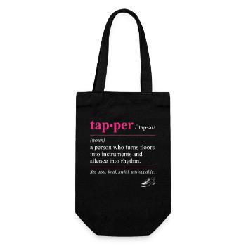 Définition : claquettes, claquettes, claquettes, danse - Sac à bouteille - noir - Devant