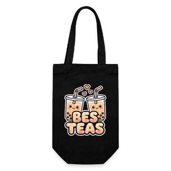 Boba Best Teas Süße Bubble Tea Liebhaber Freunde - Geschenkbeutel für Flaschen - Schwarz - Vorne