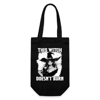 Witch Costume Women's Halloween Party Gift Witches T - Gift Bag for Bottles - black - Front