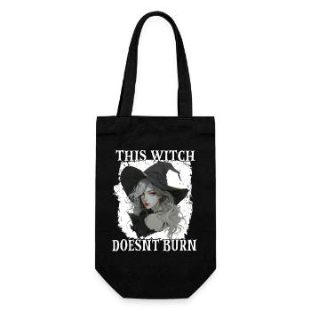 Hexen Deko Halloween Geschenk für Hexen Fans - Geschenkbeutel für Flaschen - Schwarz - Vorne