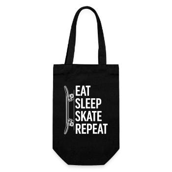 Eat Sleep Skate Repeat | Skateboard - Gift Bag for Bottles - black - Front