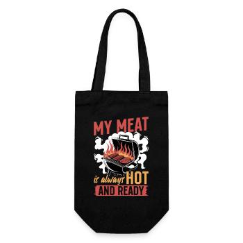 BBQ Grilling Meat Smoking Barbecue - Geschenkbeutel für Flaschen - Schwarz - Vorne