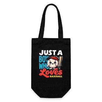 Just a Boy Who Loves Baseball Child - Gift Bag for Bottles - black - Front