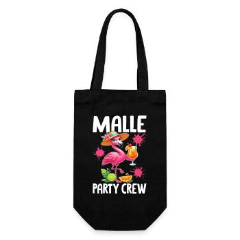 Malle Party Crew Flamingo - Geschenkbeutel für Flaschen - Schwarz - Vorne