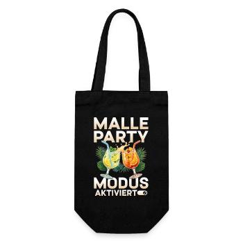 Malle Party Modus Aktiviert - Geschenkbeutel für Flaschen - Schwarz - Vorne