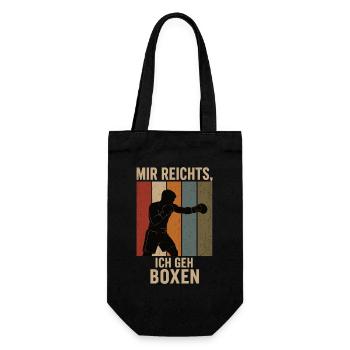 Mir reichts Ich geh boxen Retro Boxer Shirt - Geschenkbeutel für Flaschen - Schwarz - Vorne