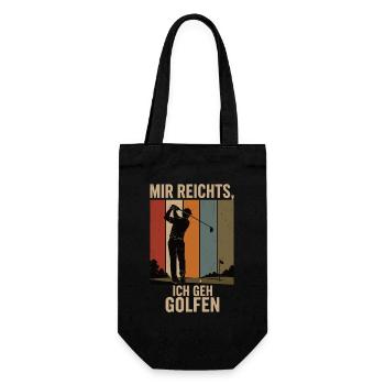 I've Had Enough I'm Going Golfing Retro Golfer Shirt - Gift Bag for Bottles - black - Front