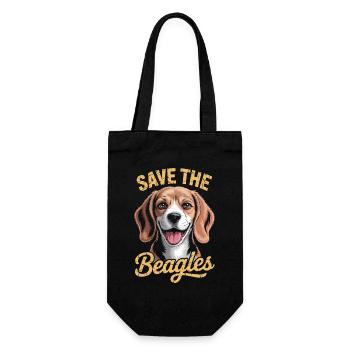 Save the Beagles - Gift Bag for Bottles - black - Front
