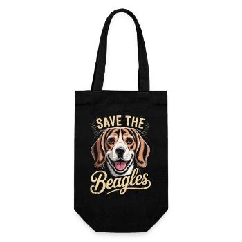 Save the Beagles - Gift Bag for Bottles - black - Front