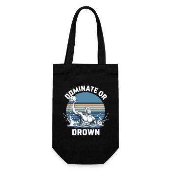 Dominate Or Drown Wasserball Motiv - Geschenkbeutel für Flaschen - Schwarz - Vorne