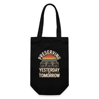 Gestern für morgen bewahren - Geschenkbeutel für Flaschen - Schwarz - Vorne