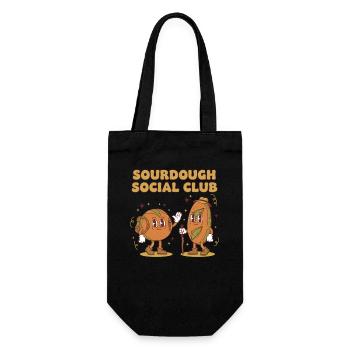 Sourdough Social Club Bread Baking Sourdough - Gift Bag for Bottles - black - Front