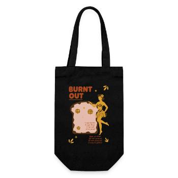 sourdough Bread Baking Baker Burnt Out Sourdough - Gift Bag for Bottles - black - Front